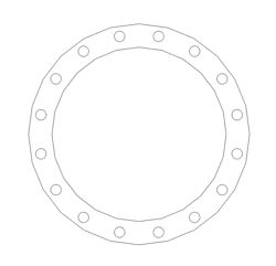 Picture of 1/16" Thick Gylon 3510 Full Face Gasket